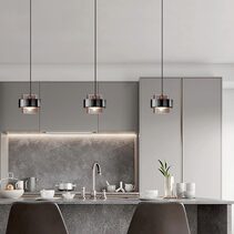 Layla Cylindrical Pendant Light Black