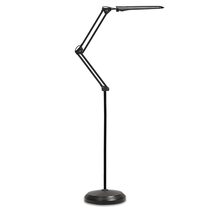 Equipoise™ 8W LED Touch Floor Lamp Black / Cool White - LSG-BL + LSM-9ROD-BL + LSM-7-BL