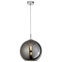Globe Midi Pendant Light Black / Smoke - QH1632-SM