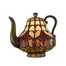 Tulip Tiffany Teapot Table Lamp - T-253 TEAPOT