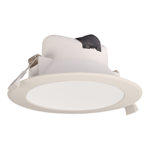 Wave 12W Dimmable LED Downlight With Satin Nickel Ring - Tri Colour - S9066TC WH SN/RING