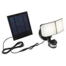 Middleton Solar Powered 7W LED Security Floodlight With Sensor Black - 21325/06