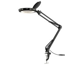Spy 78cm Fully Adjustable Magnifying 6W LED Clamp Lamp Black / Cool White - 22051/06