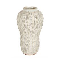 Ostrich Skin Ceramic Vase Natural - CAR202109