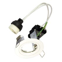 Trim Only Fixed Complete With 1.2 Meter Flex & Plug White - CLADL23WFP1.2M