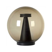 Avela 30cm 8W LED Sphere Post Top Light Smoke / Cool White - FLED6002-SM