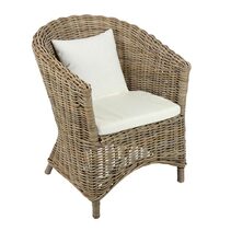 Nova Rattan Chair With Cushion Natural - FUR1393