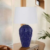 Madrid Ceramic Table Lamp Blue - MADRID TL-BLWH