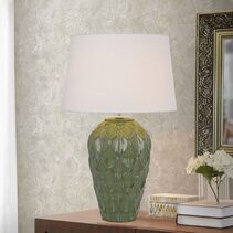 Madrid Ceramic Table Lamp Green - MADRID TL-GNWH