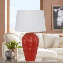 Madrid Ceramic Table Lamp Red - MADRID TL-RDWH