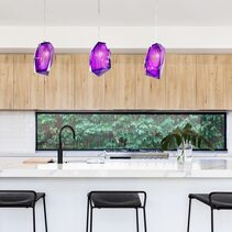 Crystal Rock Pendant Purple