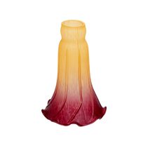 Lily Lampshade Replacement Glass Only - Orange / Wine
