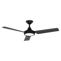 Axis 3 Blade 48" DC Ceiling Fan With 18W Dimmable LED Black / Tri-Colour - 60030