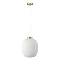 Flaunt Glass Pendant Light Satin Brass / Opal - 22742