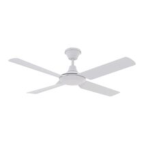 Fresco 4 Blade 52" IP66 DC Ceiling Fan With 18W Dimmable LED White / Tri-Colour - 60091