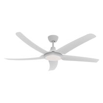 Hover 5 Blade 56" DC Ceiling Fan With 18W Dimmable LED White / Tri-Colour - 60071