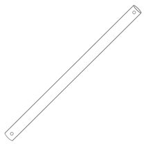 Extension Rod With Loom 900mm x 26mm Satin Nickel - 21021/13