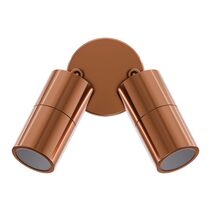 Shadow 2 x 6W LED Double Adjustable Wall Light Copper / Tri-Colour - 49059