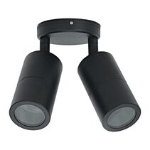 Shadow 12W 240V Dimmable LED Double Adjustable Wall Pillar Light Black / Tr-Colour - 49056