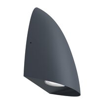Finn-8 Fin Shape Dimmable 8W LED Exterior Wall Light Dark Grey / Tri-Colour IP65 - 22656
