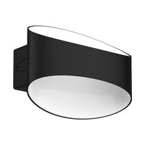 Glow-8 Dimmable 8W LED Up/Down Wall Light Black / Tri-Colour - 22660
