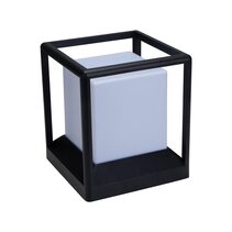 Pilla-Cube Cubed Shaped Exterior Pillar Mount Light Black IP65 - 10993