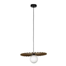 Portobello 400mm Pleated Decorative Disk Cord Pendant Gold - PORTOBELLO -1Pdt D400 Gold