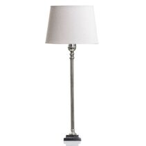 Crawford Table Lamp Silver With Ivory Shade - ELPIM56984AS