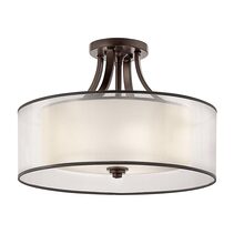 Lacey Small Semi Flush Mount Mission Bronze - KL/LACEY/SF/MB