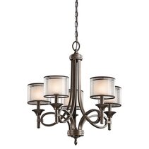 Lacey 5 Light Chandelier Mission Bronze - KL/LACEY5/MB