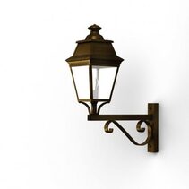 Avenue 3 N° 12 Wall Light Gold Patina / Clear Glass IP44 - 103052009