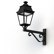 Avenue 3 N° 12 35W LED Wall Light Dark Black & Clear Glass IP44 / Warm White - 103053000