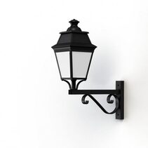 Avenue 3 N° 12 35W LED Wall Light Dark Black & Opal IP44 / Warm White - 103055000