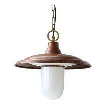 Barchessa Outdoor Pendant With White Glass IP44 - 220.08.ORB