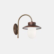 Calmaggiore Outdoor Wall Light With White Glass IP44 - 230.03.ORB