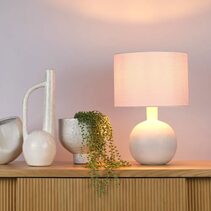 Esta Small Table Lamp White With Shade - MRDLMP0020