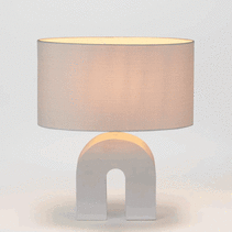Yuka Small Table Lamp White With Shade - MRDLMP0021S