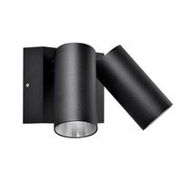 Sec 16W 240V Double Adjustable LED Spot Light Black / Tri-Colour IP65 - SEC09