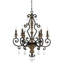 Marquette 6 Light Chandelier Heirloom - QZ-MARQUETTE6-A