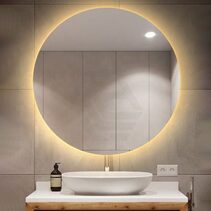 Smart Round 39W LED Bathroom Wall Mirror White / Tri-Colour - UMRR-ORB-RD750