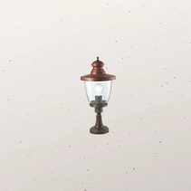 Venezia Pillar Mount Light With Clear Glass IP44 - 248.11.ORT