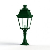 Avenue 3 N° 5 35W LED Bollard Light Fir Green & Clear Glass IP44 / Warm White - 103018067