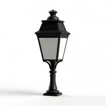 Avenue 3 N° 5 35W LED Bollard Light Dark Black & Opal PMMA IP44 / Warm White - 103020000