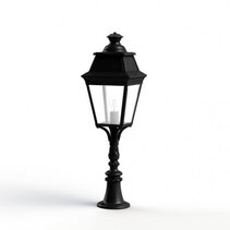 Avenue 3 N° 6 35W LED Bollard Light Dark Black & Clear Glass IP44 / Warm White - 103023000