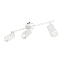 Jez 3 x 7W LED Plug In DIY 3 Light Spotlight Matt White / Cool White - 21684/06