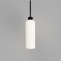 Parlour Lite Elong Pendant Light Textured Black / White
