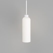 Parlour Lite Elong Pendant Light Textured White / White