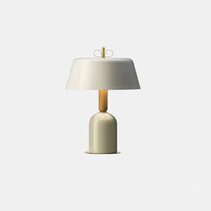 Bon Ton Wide Table Lamp Grey - N6E3EO