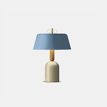Bon Ton Wide Table Lamp Blue - N6G3EO