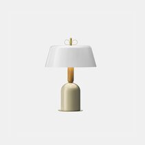 Bon Ton Wide Table Lamp White - N6F3EO